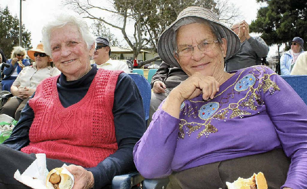 Emu Vale friends June Martin and Shirley Hoffman travelled into Warwick to celebrate Seniors Week. Emu Vale friends June Martin and Shirley Hoffman travelled into Warwick to celebrate Seniors Week.